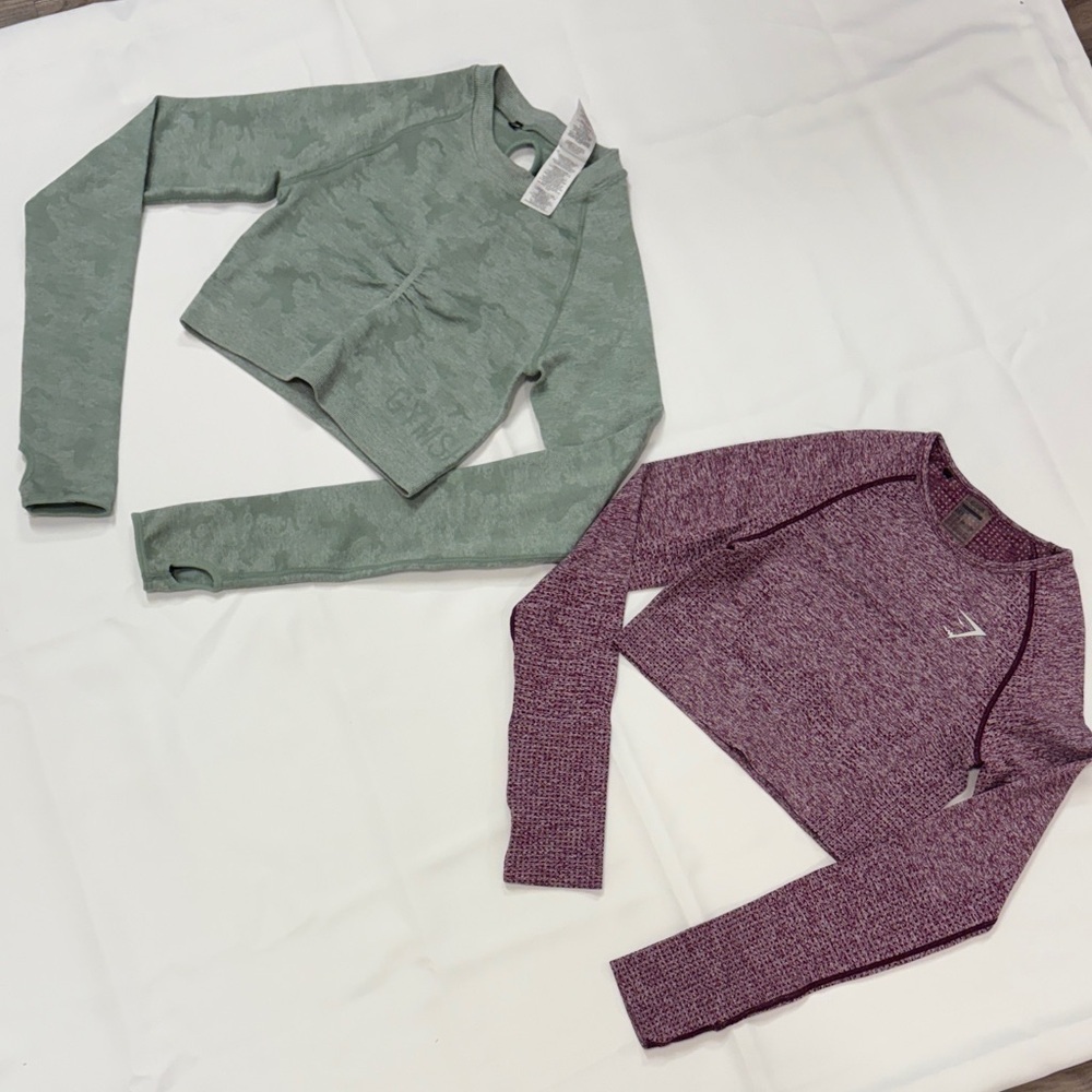 Gymshark Sage Green Long Sleeve Top